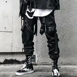 Cargo Pants Workwear Trousers for Men With Drawstring Streetwear 6 Pockets Cargos Pants