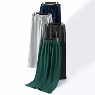 Multicolour Elastic Ankle Loose Men's Pants Drawstring Pocket Sweatpants for Men